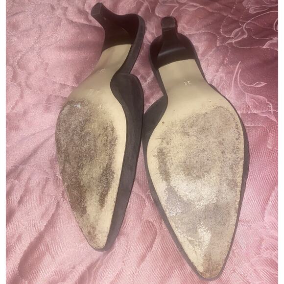 Maryam Nassir Zadeh Suede Andrea Mules‎ Size 38.5 Chocolate Brown - Picture 6 of 11